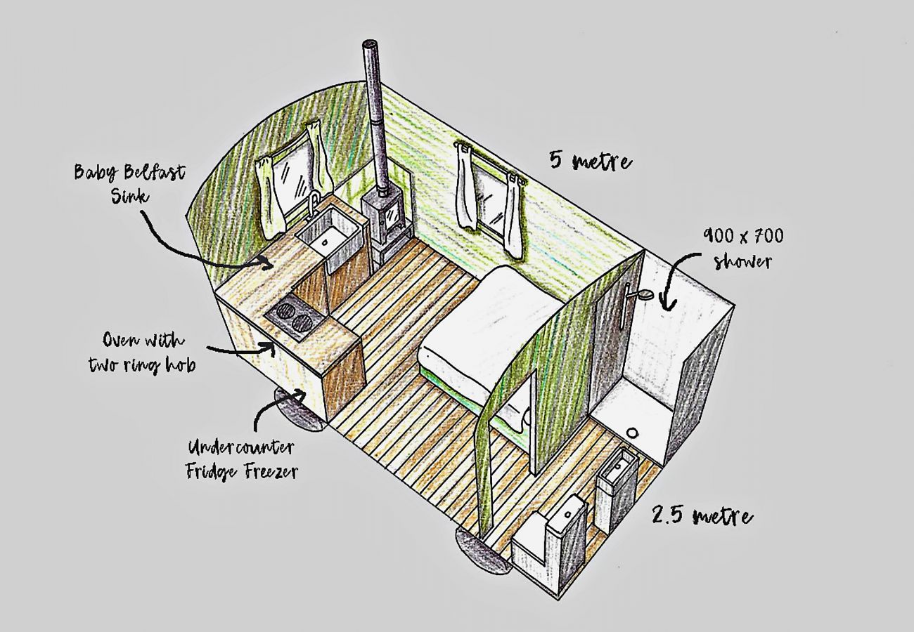 Chalet in Pwllheli - 'Angharad' Poachers Hut