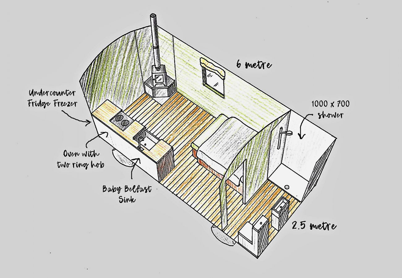 Chalet in Pwllheli - 'Joan' Shepherds Hut